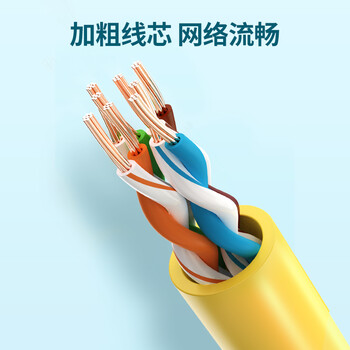 绿联超五类网线 千兆网络连接线 Cat5e超5类成品跳线 家用装修电脑宽带八芯双绞线2米 11231