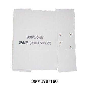 飞尔（FLYER）硬币箱 银行硬币钙塑箱 塑料包装盒 一角可放5000枚【390×170×160mm】