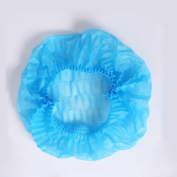 安美尚（ams）一次性无纺布条形帽 特厚25克50CM（20英寸）蓝色 100只/包（2000只）1箱
