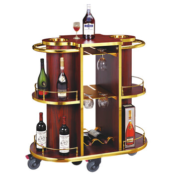 南 南方 C-31A 长形VIP酒车 红木色 酒店餐厅送餐车茶水车点心蛋糕车置物架