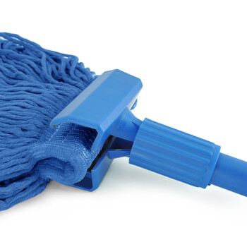 益美得 四色分类棉线蜡拖吸水拖把布拖头配件替换布 蓝色拖布2块装