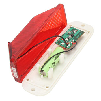 海斯迪克 gnjz-1065 太阳能安全警示闪烁灯 信号灯led 24V轮廓标立柱黄色爆闪灯 红色