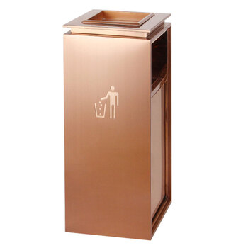 兰诗（LAUTEE）DB6040 不锈钢垃圾桶烟灰桶垃圾回收箱果皮箱 防指纹烟灰缸大号