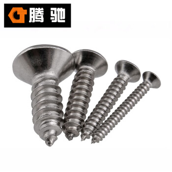 腾驰 CT 304 十字沉头自攻钉 GB846 不锈钢自攻螺丝 ST4.2系列 ST4.2*25（750支/盒）