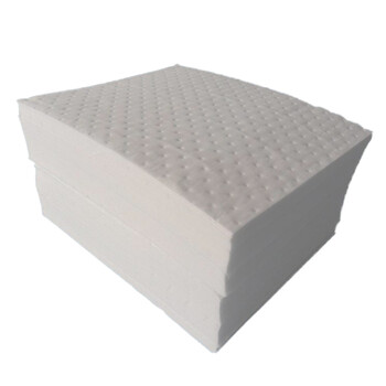 海斯迪克 HKZ-75 片装吸油棉（100片）白色吸油专用吸附棉 400*500*4mm