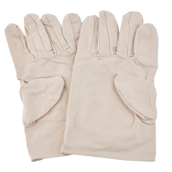 安美尚（ams）单层帆布手套  劳保电焊防护手套 均码  12双