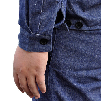 安美尚(ams)牛仔布工作服(上衣+裤子)可绣LOGO 具体联系客服 定做 M码 1套