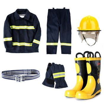 百舸 苏兴消防套装6件套  02款单式消防演习服 消防训练服微型消防站 6件套均码