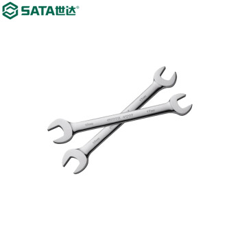 世达（SATA）41208 全抛光双开口扳手19x21MM