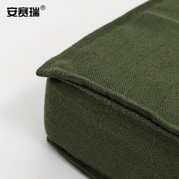 安赛瑞 体操防护垫 跳高垫训练垫海绵垫摔跤垫 折叠帆布垫军绿色 长1m宽0.5m厚0.05m 27135