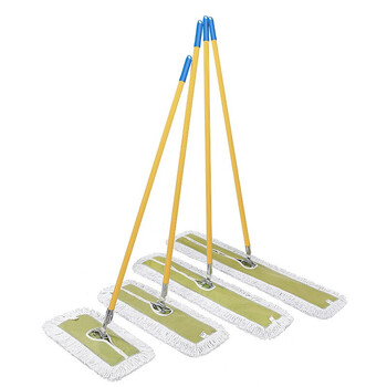 舒蔻 平板拖把可替换墩布地拖木地板吸水旋转酒店大拖把头懒人干湿两用尘推带杆替换布尘罩【122X30】