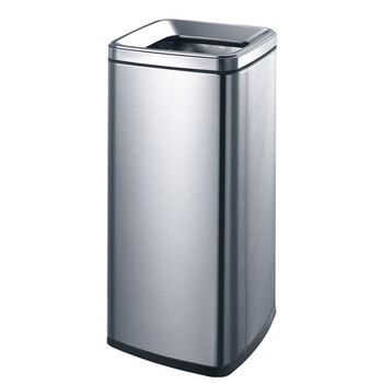 南 SF23-F01 南方长方形房间桶 砂银钢 餐厅商用垃圾桶 无盖果皮桶不锈钢垃圾桶 23L容量