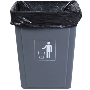 兰诗（LAUTEE）DA4003 加厚加大平口黑色大垃圾袋酒店环卫物业 70*90cm（50个）/包