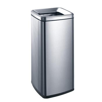 南 SF23-F01 南方长方形房间桶 砂银钢 餐厅商用垃圾桶 无盖果皮桶不锈钢垃圾桶 23L容量