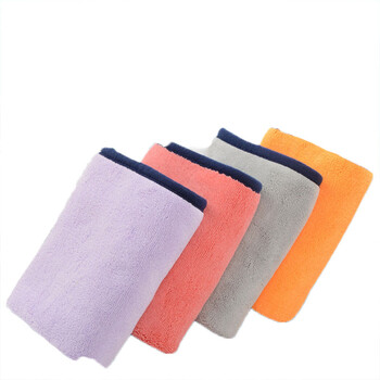 兰诗（LAUTEE）DA1059 加厚双面双色不掉毛吸水抹布清洁巾擦车巾 30*60cm颜色随机5条装