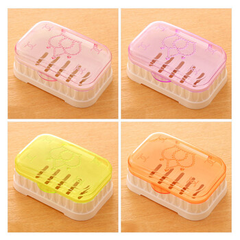 兰诗（LAUTEE）PA1009 带盖塑料肥皂盒 10个/包