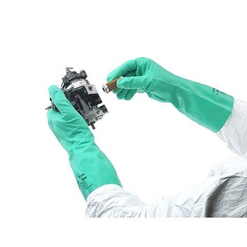 ANSELL 37-145 丁腈橡胶 防化耐磨耐油 耐酸碱定做劳保手套6双 8码