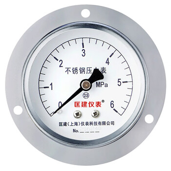 匡建仪表（CONJANT）YTN-60BFZ 不锈钢耐震压力表轴向无边 防腐蚀耐酸碱M14*1.5螺纹 0-6mpa 