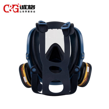 诚格（C&G）防毒面具全面罩 5800+CG803滤盒套装 工业粉尘/有机蒸气/酸性气体防护 深蓝 