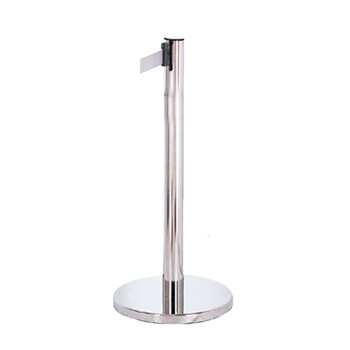 南 LG-H 伸缩带栏杆座 镜钢 栏杆座 隔离带护栏杆警戒围栏银行排队立柱