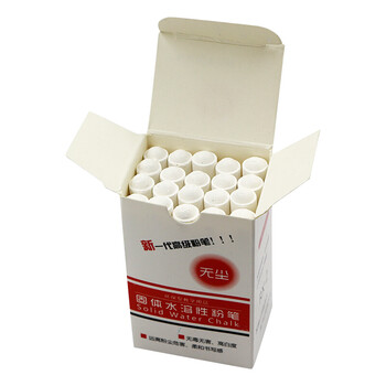 者也 无尘水溶性粉笔环保粉笔可擦写绘画涂鸦笔彩色粉笔 白色20支/盒