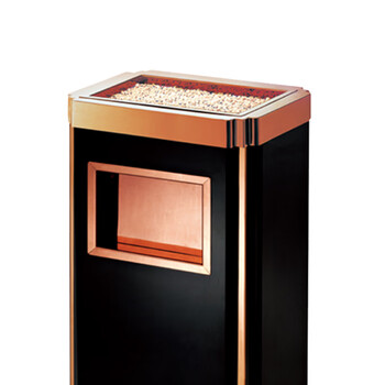 南 GPX-13A 金霸王 南方座地烟灰桶 玫瑰金 商场垃圾筒酒店落地烟灰桶立式果皮桶商用垃圾桶