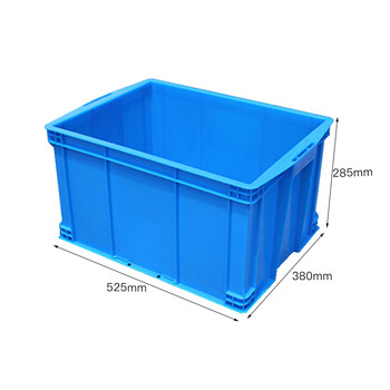 知旦 含盖周转箱 外径:525*380*285mm物流运输箱分类盒零件盒搬运箱仓库整理箱塑料胶筐Z-465280P