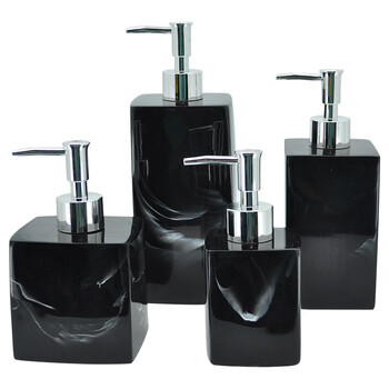 益美得 DB7082 浴室洗发水沐浴露分装瓶子按压瓶皂液器空瓶 珍白500ml无字