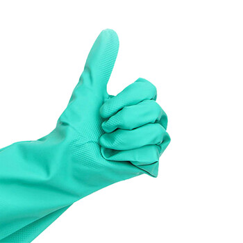 劳博士 LBS610 加厚丁腈手套 防腐蚀耐酸碱化工耐油耐磨汽修劳保手套 绿色钻石纹