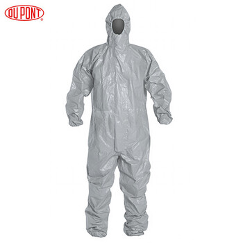 杜邦（DUPONT）Tychem F防酸碱有机化学品防护服实验化工定做不含鞋子口罩面罩L码