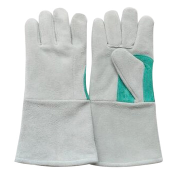 安美尚(ams)长皮双层电焊手套 电焊用 牛皮 35.6cm长 防火花飞溅 劳保手套5双 定做