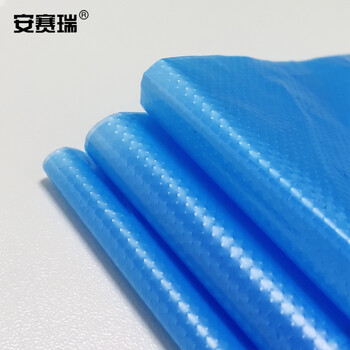 安赛瑞 垃圾分类垃圾袋 （100只装）彩色加厚手提背心垃圾袋55×32cm商用办公垃圾袋 蓝色（可回收垃圾）27019