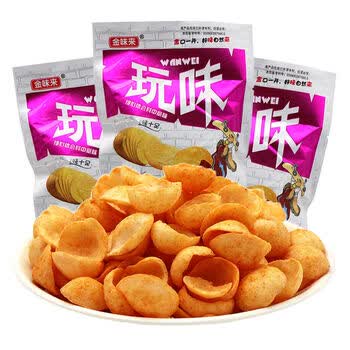 玩味薯片8090后怀旧零食18g袋整箱膨化薯片零食食品30袋