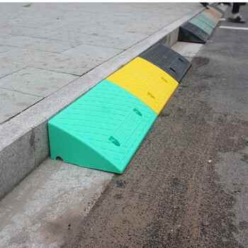 鼎红 塑料斜坡垫上坡垫汽车爬坡垫门槛垫马路牙子台阶垫高19cm黄色