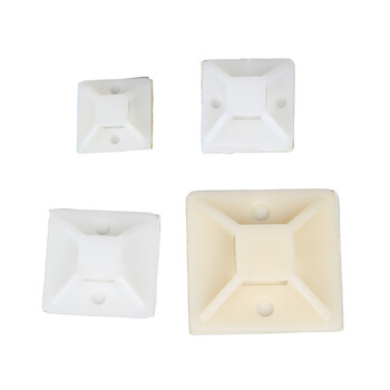 天旭吸盘定位片尼龙扎带固定器扎带白色固定座电线理线夹定位片30×30 100个