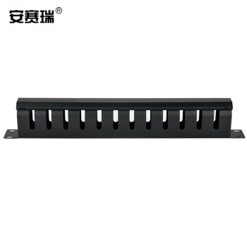 安赛瑞 金属理线架 12档24口 1U 19英寸网络电话线网线理线器机房机柜管理器电话网络配线架 510180
