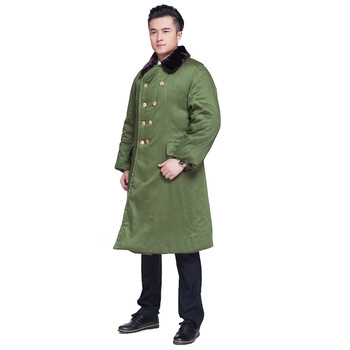 星工 XINGGONG 军大衣 棉大衣冬季加厚加长款大衣防寒服军绿色可定制 涤棉一级白棉花款