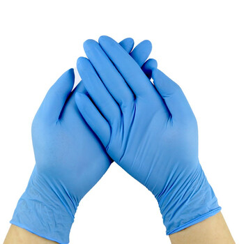 汉盾（HANDUN) HD-GP6002 一次性丁腈手套 食品实验室清洁检查蓝色手套 100只/盒 1盒