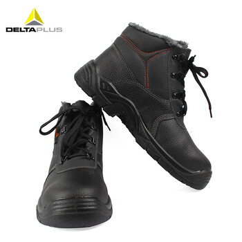 代尔塔 (Deltaplus)301512防寒安全鞋加绒保暖秋冬防水防砸防穿刺防滑牛皮耐磨冷库劳保鞋45码