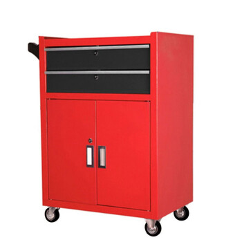 稳斯坦 维修汽修工具车 红二抽 铁皮推车工具柜 1辆 WST105