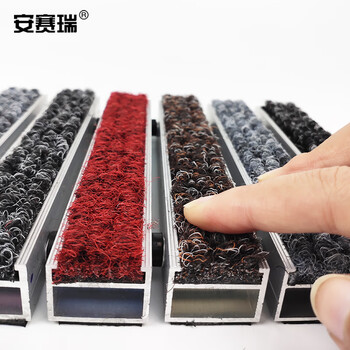 安赛瑞 铝合金地垫 除尘防滑刮泥地垫 2.0壁厚 定制款 银行酒店商场门垫进门嵌入式脚垫 1平方米起订26574