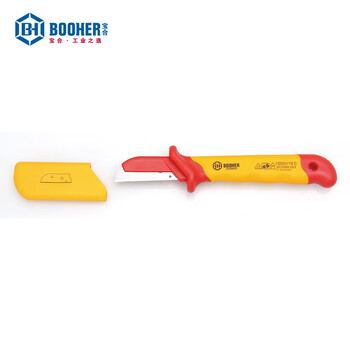 宝合(BOOHER)双色绝缘护套式直平型电缆刀50x180mm 0229002 
