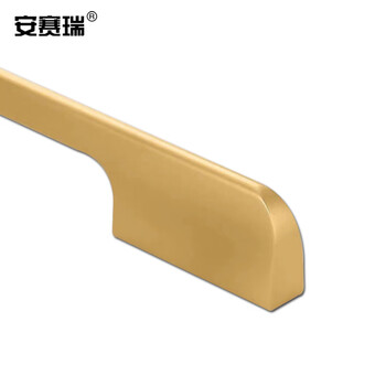 安赛瑞 通用橱柜拉手（5个装）金色拉手现代简约衣柜门把手抽屉衣柜利邦拉手孔距320mm  510121