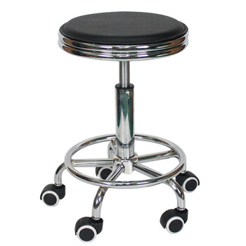 海斯迪克 HKW-317 升降旋转凳 车间工作椅员工凳 办公室小圆凳吧台椅子 PP脚钉款/黑色