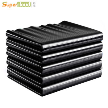 舒蔻(Supercloud) 物业垃圾袋平口 60*80cm*50只 2丝特大号加厚黑色
