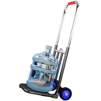 海斯迪克 HKCL-446 折叠小拉车搬运拖车 购物买菜手推车 行李拉货车 中号PU轮22管径