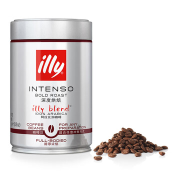 ILLY意利（illy）咖啡豆（深度烘焙）阿拉比卡意式黑咖啡罐装250g