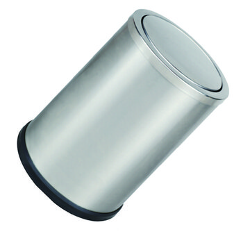 南 GPX-205A 小号圆形翻盖垃圾桶 砂钢 果皮桶  商用酒店宾馆客房垃圾桶 不锈钢垃圾桶