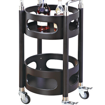 南 C-75 圆形酒水车 黑色 酒水饮料车推车送餐车