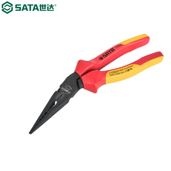 世达（SATA）72650 G系列省力型VDE绝缘耐压尖嘴钳9”